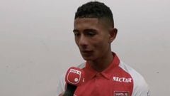 Edwin Herrera tras anotar contra Bucaramanga 