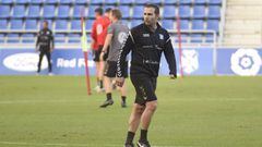 Baraja, entrenador del Tenerife, durante un entrenamiento.