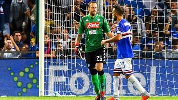 Napoli perdi&oacute; en su visita a Genova frente a la Sampdoria, el equipo del colombiano David Ospina sufri&oacute; en defensa ante un equipo que fue contundente