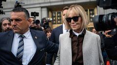 Former U.S. President Donald Trump rape accuser E. Jean Carroll exits the Manhattan Federal Court in New York, U.S. April 25, 2023.  REUTERS/Eduardo Munoz