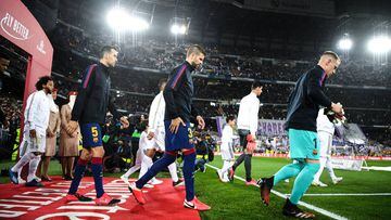 Partido entre el Real Madrid y el Barcelona en el Estadio Santiago Bernabeu. 01 de marzo de 2020, el &uacute;ltimo Cl&aacute;sico con p&uacute;blico.