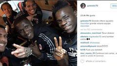 El delantero colombiano compartió una foto junto con Balotelli