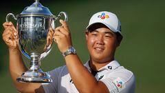 20-year-old Joohyung Kim has won the Wyndham Championship, his first PGA Tour title. His victory has earned him a spot at the FedExCup Playoffs.