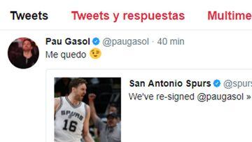 Gasol oficializa su renovación a lo 'Piqué': "Me quedo"