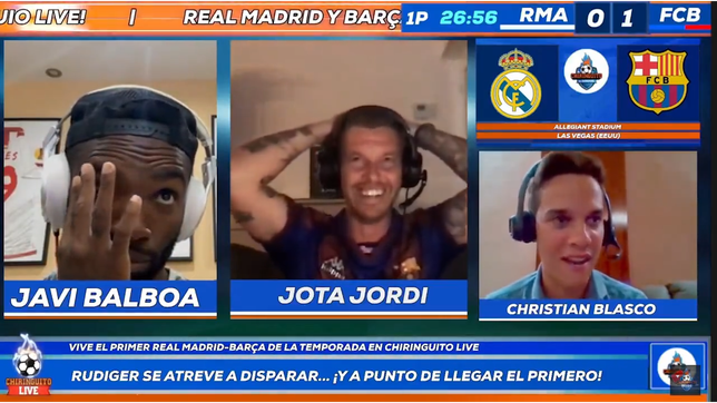 Madridistas, así celebró Jota Jordi el golazo de Raphinha que dejó con esta cara a Balboa: “¡Está loco!”
