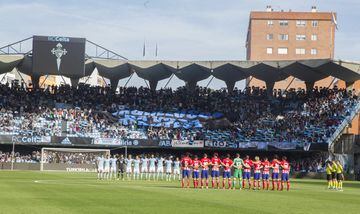 A minute's silence as a mark of respect for the victims of the fires in Galicia.
