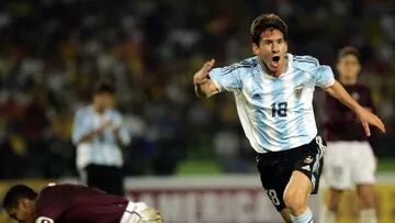 Lionel Messi en el Sudamericano 2005.