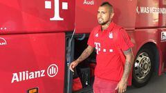 Con tres d&iacute;as de entrenamientos, Arturo Vidal ya est&aacute; entre los viajeros de Bayern Munich para la Supercopa.