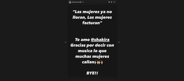 Shakira lanza canción y Carolina Cruz reacciona a ella en sus redes sociales.