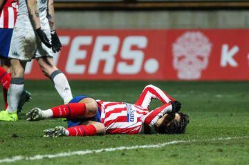 Joao Felix laments during the Copa del Rey defeat to Cultural Leonesa.