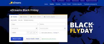eDreams tiene ofertas para el Black Friday y el Cyber Monday