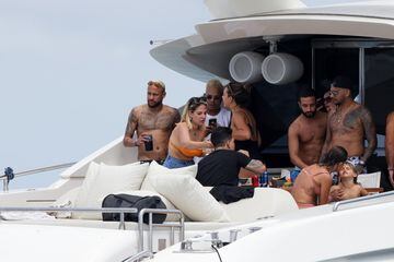 Soccerplayer Neymar on holidays in Ibiza, on Monday 02 August 2021
