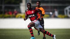 Vinicius en un partido con el Flamengo