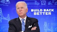 U.S. President Joe Biden meets virtually with governors, mayors, and other state and local elected officials to discuss the bipartisan Infrastructure Investment and Jobs Act.