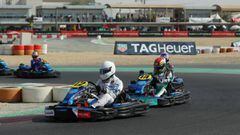 El equipo de Alonso en el karting de Dubai.