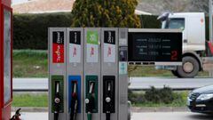 FILE PHOTO: A general view of fuel pumps at a Cepsa petrol station in Cuevas del Becerro, Spain, March 29, 2022. Picture taken March 29, 2022. REUTERS/Jon Nazca/File Photo