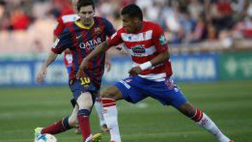 Murillo pelea un bal&oacute;n con Lionel Messi. El defensor colombiano espera que esta imagen se repita en la pr&oacute;xima fecha de la Liga BBVA.