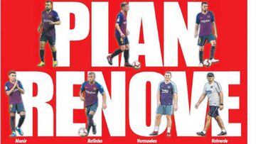 "Operation Renewal": front cover of Mundo Deportivo this Thursday