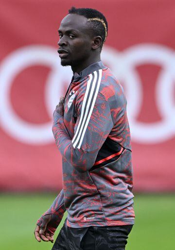 Bayern Munich's Sadio Mané at a training session in Munich on the eve of the UEFA Champions League match between Bayern Munich and Viktoria Plzen in October.