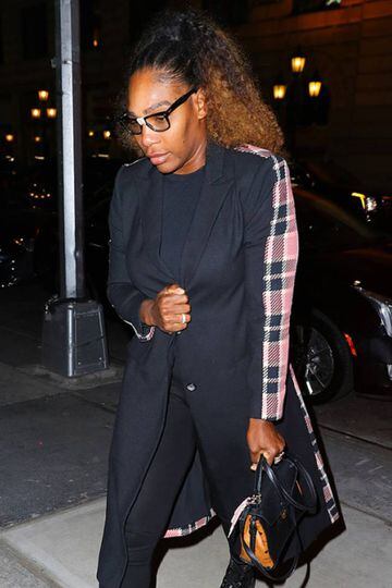 Serena Williams a su llegada ayer noche al restaurante The Polo Bar.