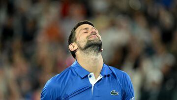 Novak Djokovic, durante su partido contra Alexei Popyrin en el Open de Australia.