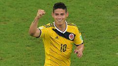 James Rodríguez, volante de la Selección Colombia en el Mundial de Brasil 2014