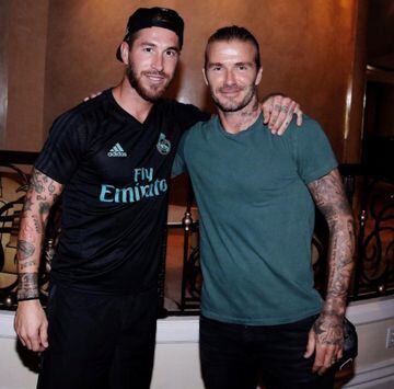 Beckham visitó al Real Madrid