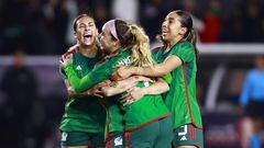         Mayra Pelayo celebrate her goal 0-2 of Mexico during the Group stage, Group A match between United States (USA) and Mexico (Mexico National team) as part of the Concacaf Womens Gold Cup 2024, at Dignity Health Sports Park Stadium on February 26, 2024 in Carson California, United States.
