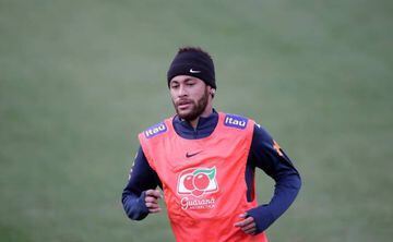 Neymar during Brazil training ahead of the Copa América.