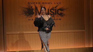 Rihanna was in superb form at her Super Bowl halftime show press conference. "It's squeezing 17 years of work into 13 minutes!"