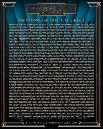 El cartel del festival Tomorrowland en su edición de 2022.