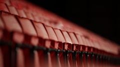 BARNSLEY, ENGLAND - JANUARY 23: Empty seats are seen inside the stadium prior to The Emirates FA Cup Fourth Round match between Barnsley and Norwich City at Oakwell Stadium on January 23, 2021 in Barnsley, England. Sporting stadiums around the UK remain u