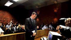 El atleta sudafricano Oscar Pistorius, durante el juicio por el asesinato de su novia, la modelo Reeva Steenkamp