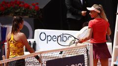 Tennis - Madrid Open - Park Manzanares, Madrid, Spain - April 30, 2023 Russia's Daria Kasatkina after winning her round of 32 match against Ukraine's Lesia Tsurenko REUTERS/Isabel Infantes