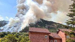 Incendio forestal en Collado Mediano.