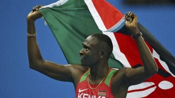 El keniano David Rudisha, plusmarquista mundial de 800 metros. 