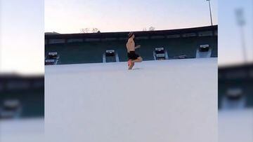 El impresionante entrenamiento bajo nieve de Karsten Warholm