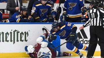 Death threats, hate speech and a tossed water bottle are all a result of a collision between Avalanche center Nazem Kadri and Blues goalie Jordan Binnington.