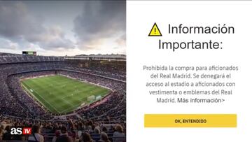 FC Barcelona prohíbe afición visitante en el Clásico
