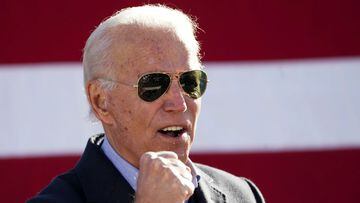 El candidat a la presid&egrave;ncia dem&ograve;crata dels Estats Units i exvicepresident Joe Biden durant un acte de campanya a Monaca, Pennsilv&agrave;nia, EUA, el 2 de novembre de 2020. (horitzontal)