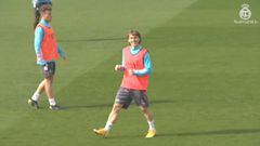 Luka Modric regala en entrenamiento un golazo sublime