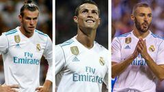 Bale, Cristiano y Benzema.