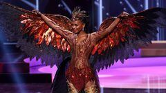 HOLLYWOOD, FLORIDA - MAY 13: Miss Universe USA Asya Branch appears onstage at the Miss Universe 2021 - National Costume Show at Seminole Hard Rock Hotel &amp; Casino on May 13, 2021 in Hollywood, Florida.   Rodrigo Varela/Getty Images/AFP == FOR NEWSPAPE
