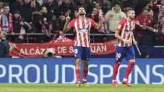 Diego Costa celebra su gol en el Atl&eacute;tico-Sevilla.