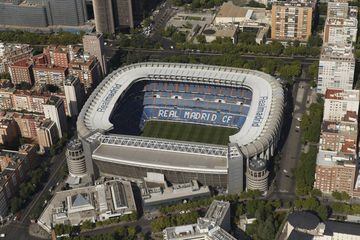 Vista aérea de cómo está en la actualidad 'La Esquina del Bernabéu'. 