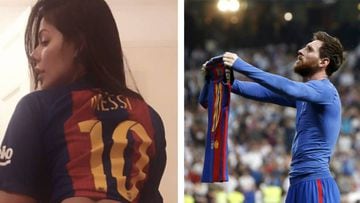 Ex Miss Bum Bum celebra el doblete y el gol 500 de Messi. Foto: Instagram/ EFE