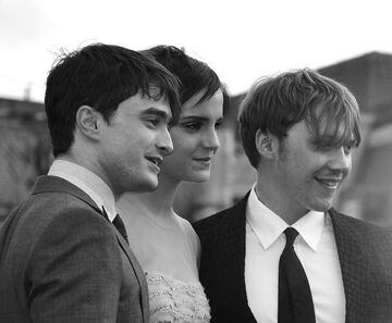 Radcliffe, Emma Watson y Rupert Grint en 2011.