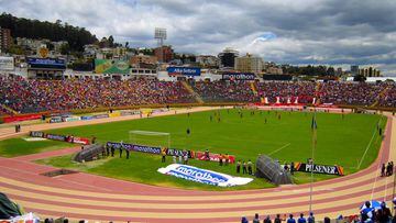 Estadio Olímpico Atahualpa de Quito, Ecuador.