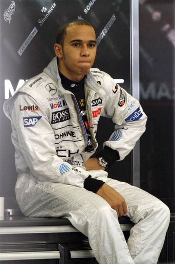 Hamilton, en uno de sus primeros test con McLaren.