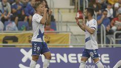 Dani G&oacute;mez celebra un gol del Tenerife.